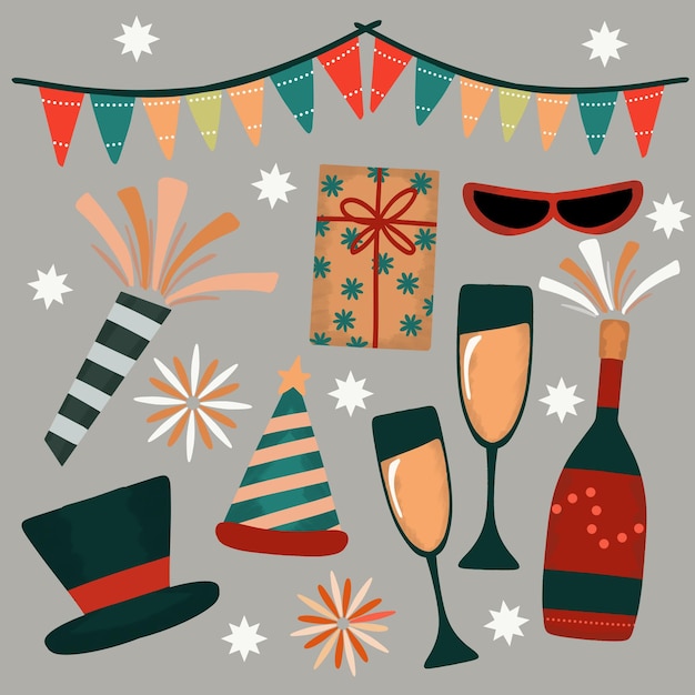 new year 2024 illustration