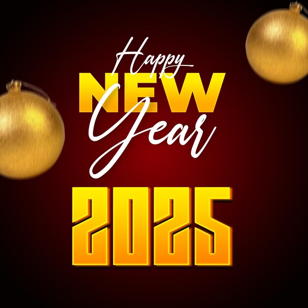 New year 2025 celebration poster