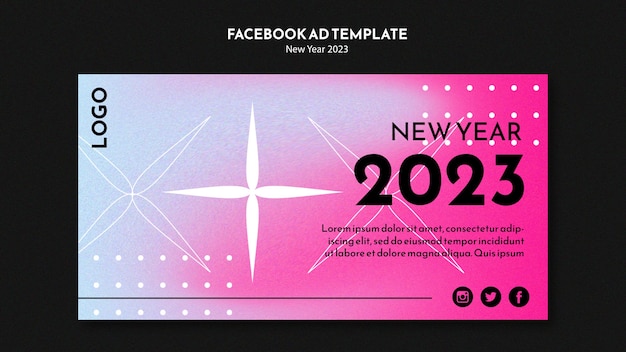 new year celebration facebook template