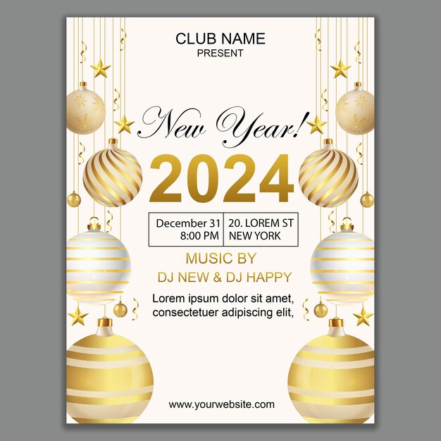 PSD new year eve flyer