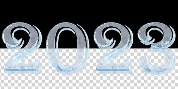 New year figures 2023 in ice