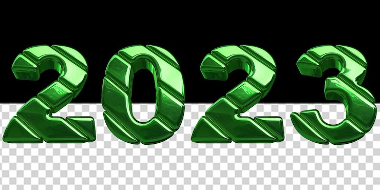 PSD новогодние цифры 2023
