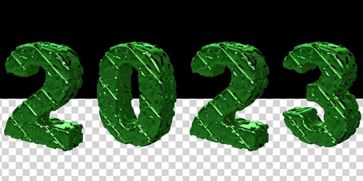 PSD новогодние цифры 2023