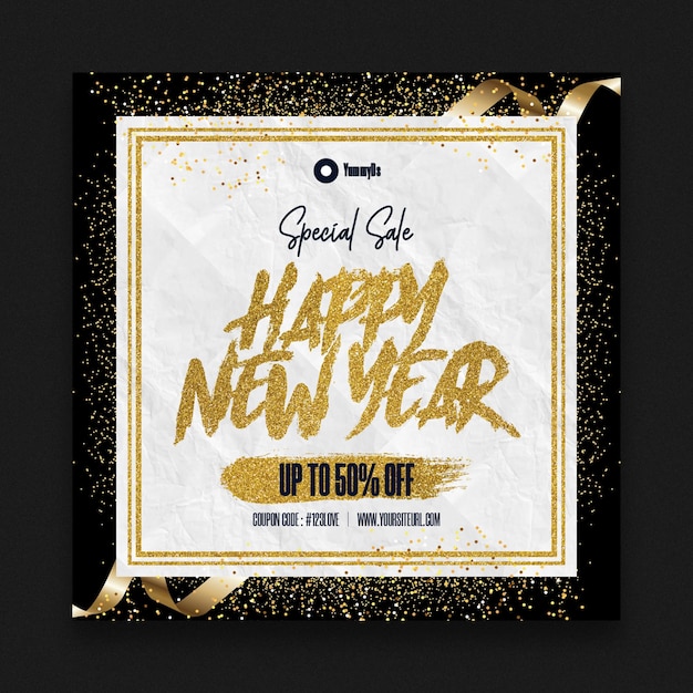 PSD new year instagram post