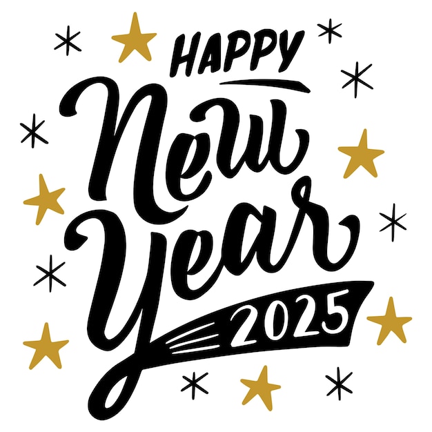 new year lettering design illustration