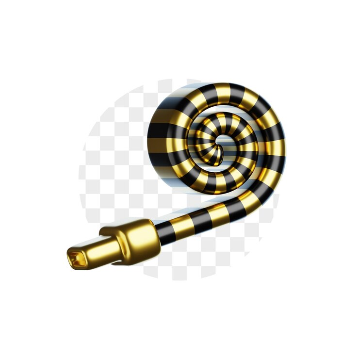 PSD new year party blow 3d icon