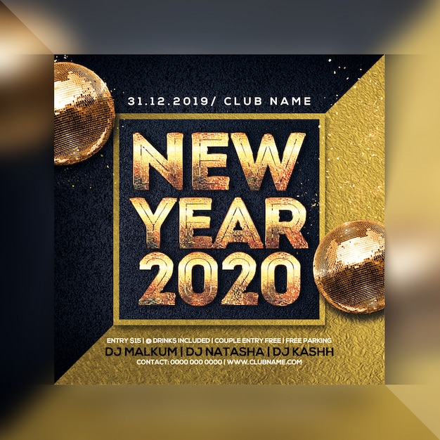 New year party flyer