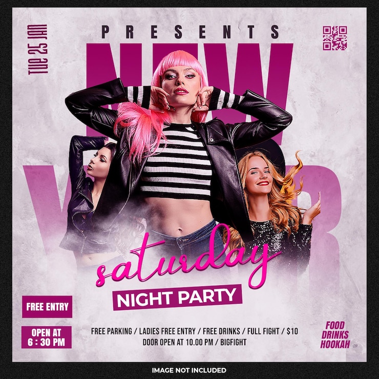 PSD new year party social media designs