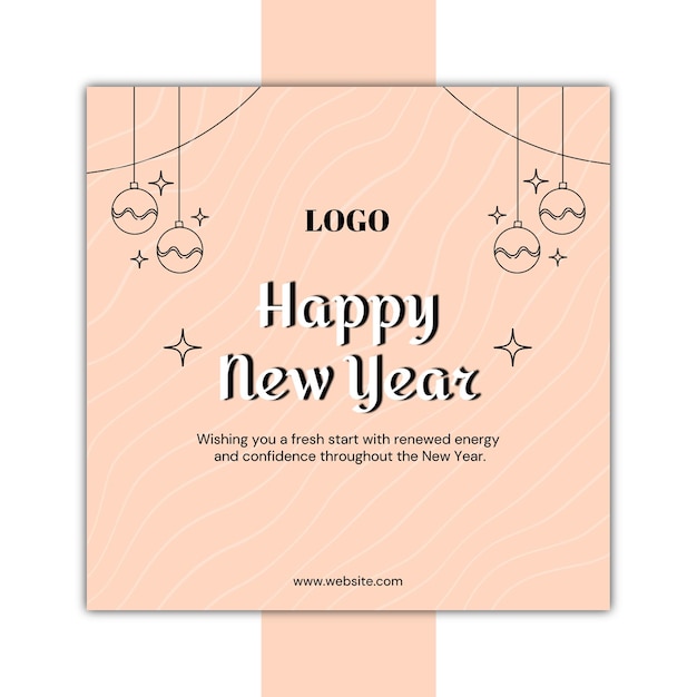 PSD new year - social media post template 02