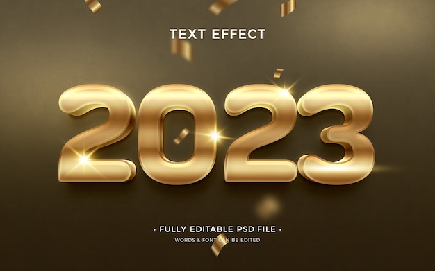 PSD new year text effect