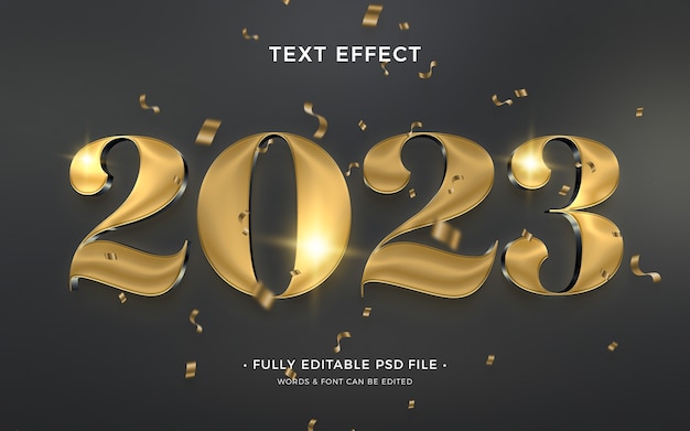 PSD new year text effect