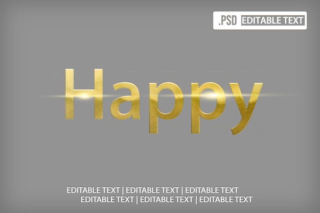 New Year text style effect