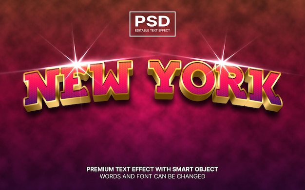 PSD new york bewerkbaar teksteffect