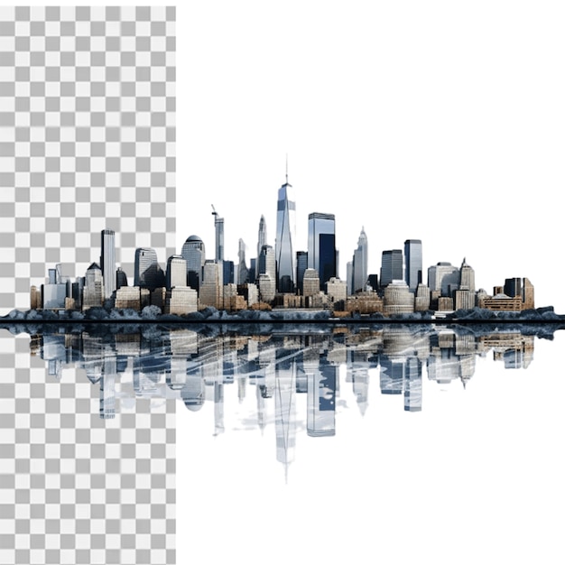 New york skyline transparent background