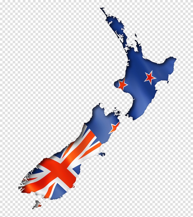 PSD new zealand flag map