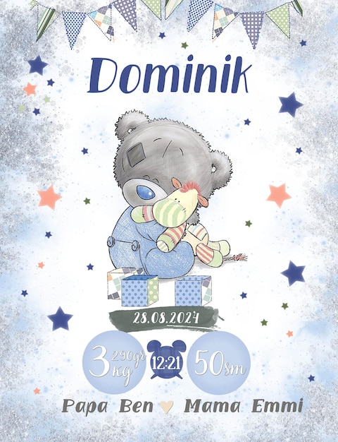 Newborn baby poster and flyer template design