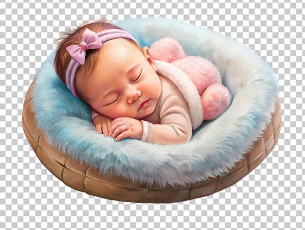 PSD il neonato dorme sul cuscino