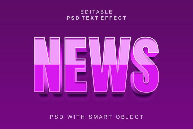 News 3d text effect