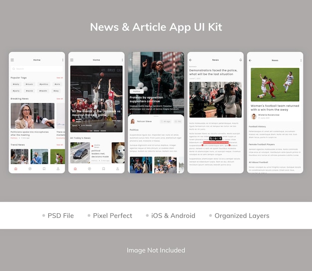 뉴스 앰프 기사 앱 Ui 키트