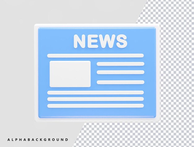 News live icon rendering 3d illustration element