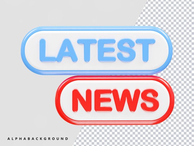 PSD news live icon rendering 3d illustration element