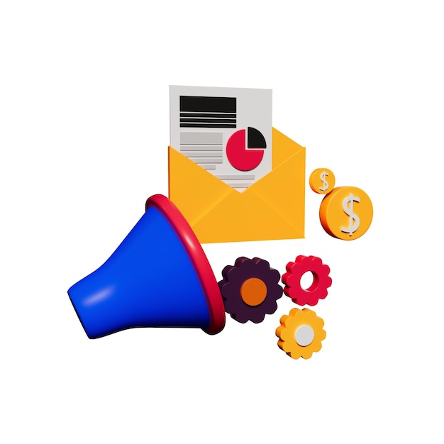 news and socials media 3d illustration
