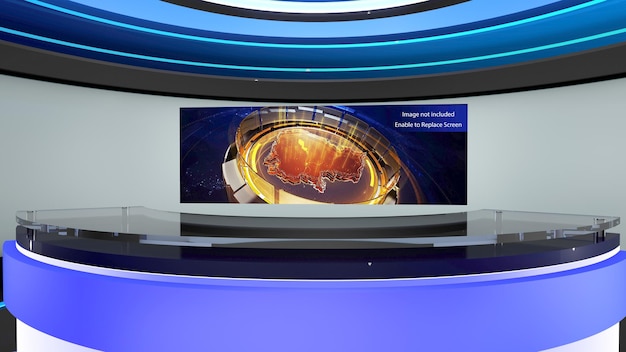 News studio with desk