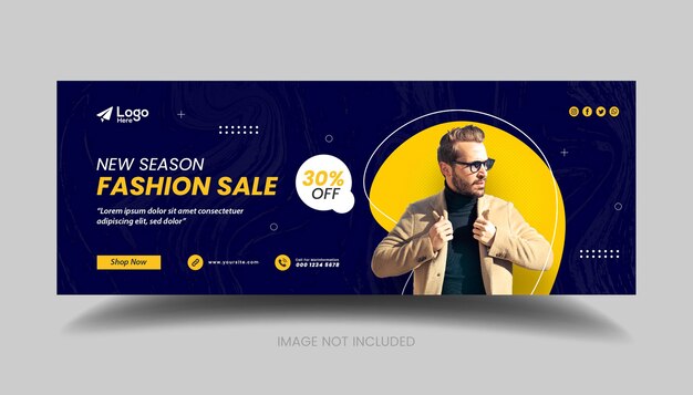 Newseason fashion sale web banner or social media post template