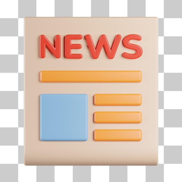 PSD newspaper 3d icon