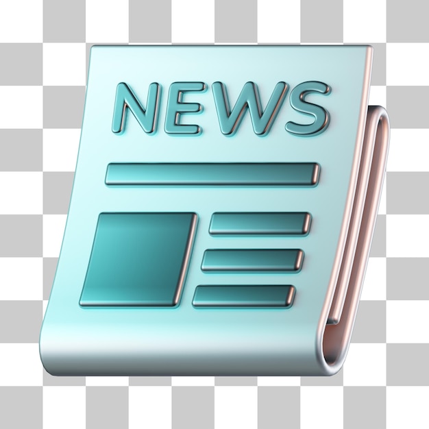 PSD newspaper 3d icon