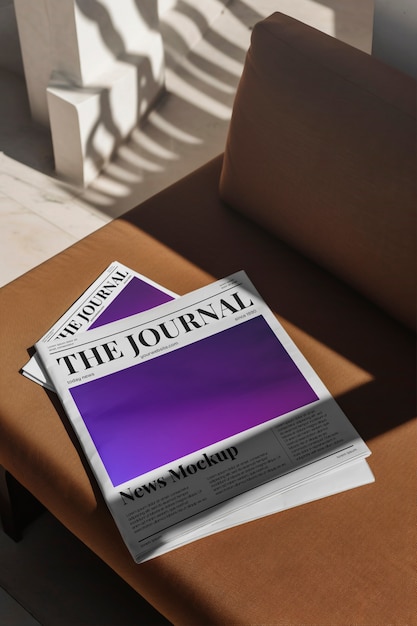 Newspaper  indoors mockup