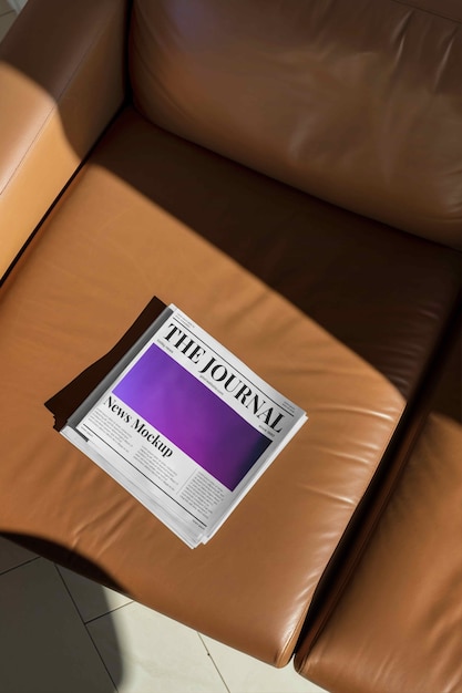 PSD newspaper  indoors mockup