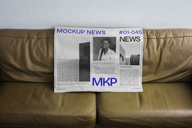 Newspaper  indoors mockup