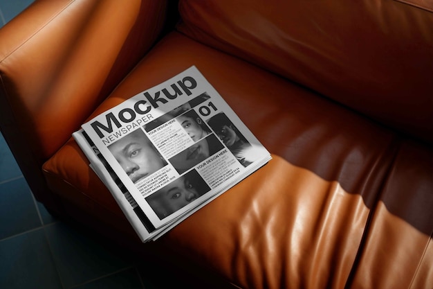 Newspaper  indoors mockup