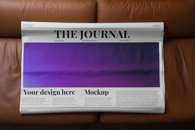 PSD newspaper  indoors mockup