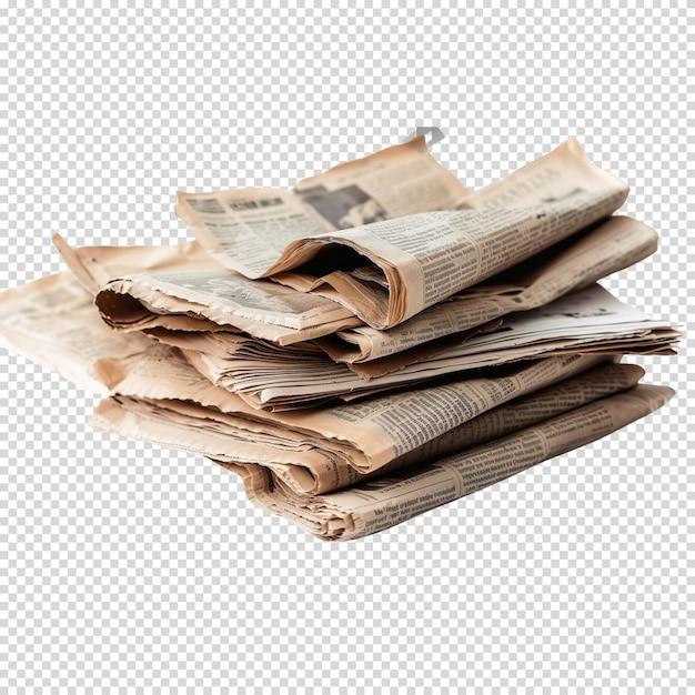 PSD newspaper isolated on transparent background for press day french newspaper