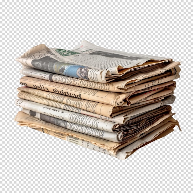 PSD newspaper isolated on transparent background for press day french newspaper