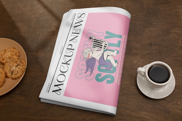 Newspaper magazine mock-up design