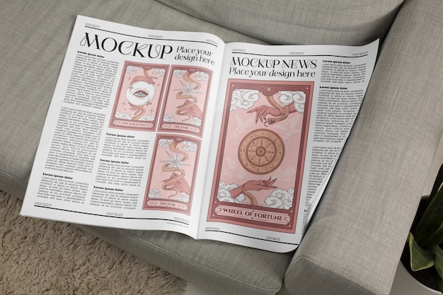 PSD newspaper magazine mock-up design