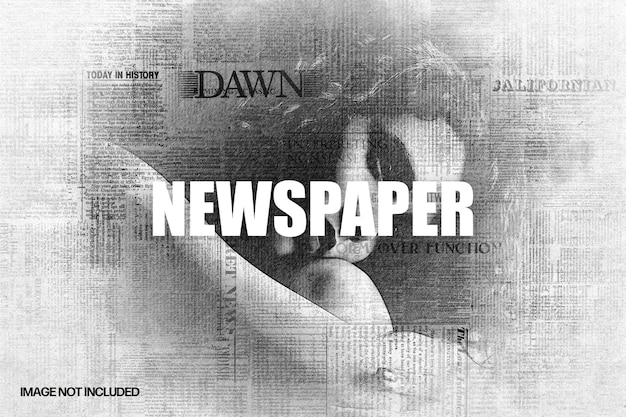 Newspaper print photo effect