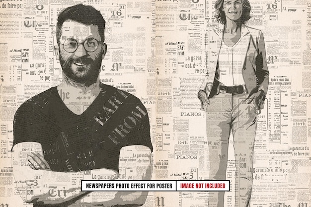 Newspapers Photo Effect for Poster