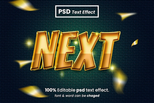 PSD Следующий стиль эффекта 3d-текста