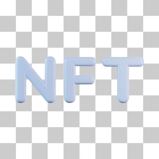 PSD nft 3d pictogram