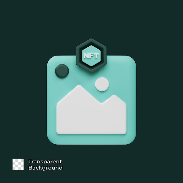 PSD nft art 3d icon