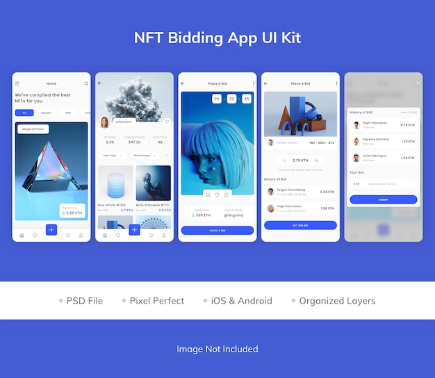 Kit dell'interfaccia utente dell'app per le offerte nft