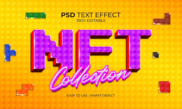 Nft block collection text effect