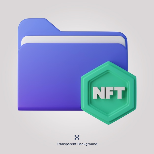 Nft файл 3d значок иллюстрации