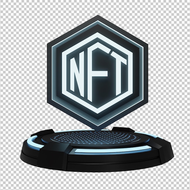 PSD nft-logo toekomstige stijl tech blockchain