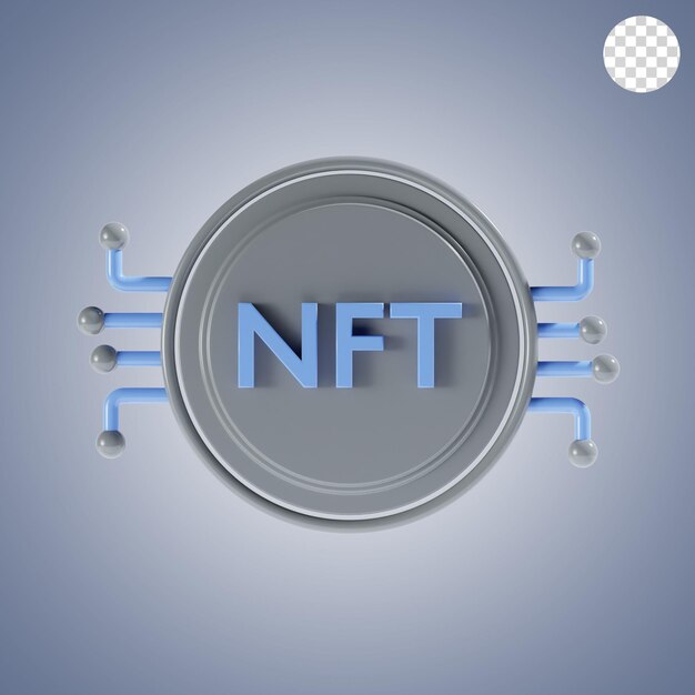 PSD nft network 3d icon