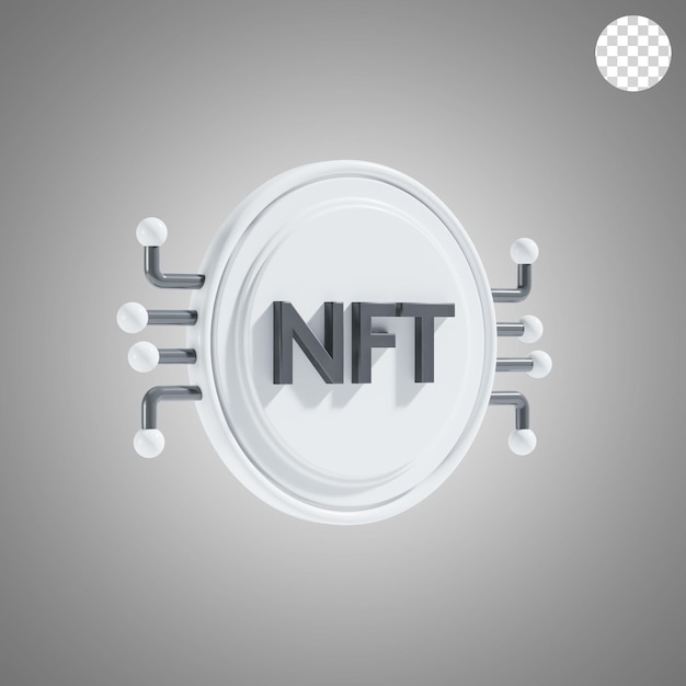 PSD nft network 3d icon